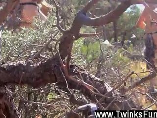 Gay nipple pump movies Barebacked and spit roasted in their desert